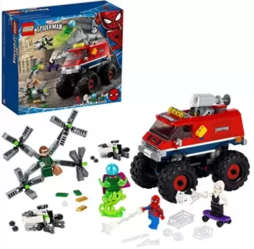 LEGO Marvel Spider Man Monster Truck vs Mysterio Playset for Kids - 439 Piece