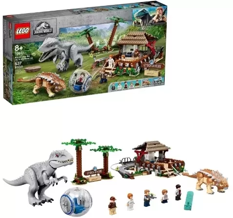 LEGO Jurassic World rex vs Ankylosaurus Building Toy for Kids - 537 Pieces