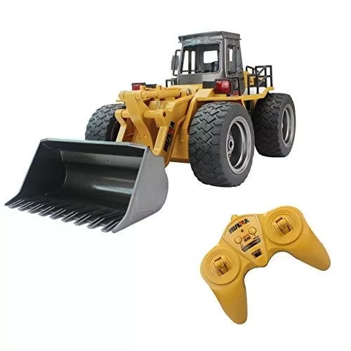 RC Truck Loader Tractor 4 Wheel Bulldozer Electronic Toys 2.4G Radio Control Hobby Model with Light and Sounds by Fistone