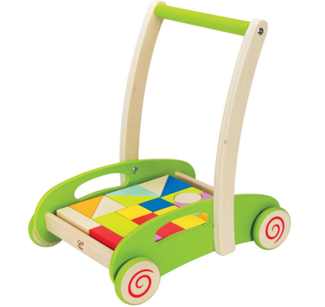 Hape – Block and Roll Cart Wooden Push and Pull Toy