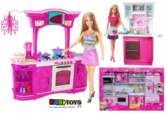 barbie doll kitchen set price